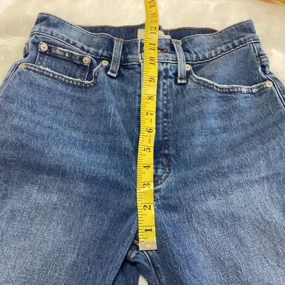 The Perfect Vintage Straight Jean in Blue by Madewell High-Waisted Classic 26 - Picture 10 of 12